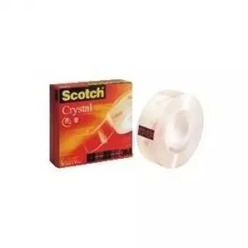 3M Scotch līmlente Crystal Clear 600, 19 mm x 33 m, kartona kaste, ļoti caurspīdīga, viegla un klusa attīšana (C6001933)