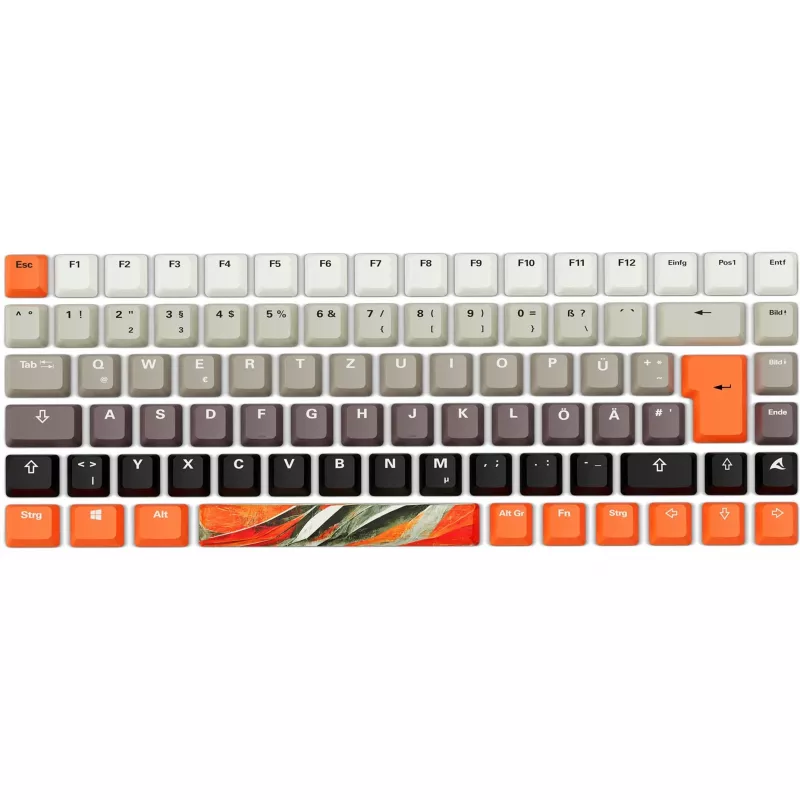 Mehāniskā spēļu tastatūra Sharkoon SKILLER SGK50 S3 Design Bundle D6 — oranža/pelēka