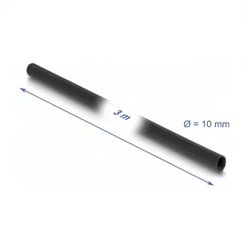 DeLOCK PVC izolācijas uzmava 3 m x 10 mm melna - PVC materiāls - -40 līdz 105 °C