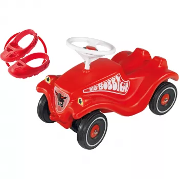 Ride-on car Simba-Dickie BIG Bobby Car Classic sarkans ar Whisper Wheels un apavu kopšanas komplektu