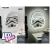 Pie sienas stiprināms LED neona gaismeklis Paladone Stormtrooper modelis PP14595SWVN, dekoratīvs Zvaigžņu karu apgaismojums