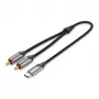 Vention USB-C uz 2RCA vīriešu audio kabelis, 2 m