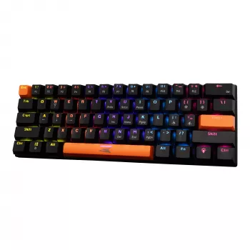 Mehāniskā tastatūra Baracuda Dolphin Melns US izkārtojums ar zilajiem slēdžiem