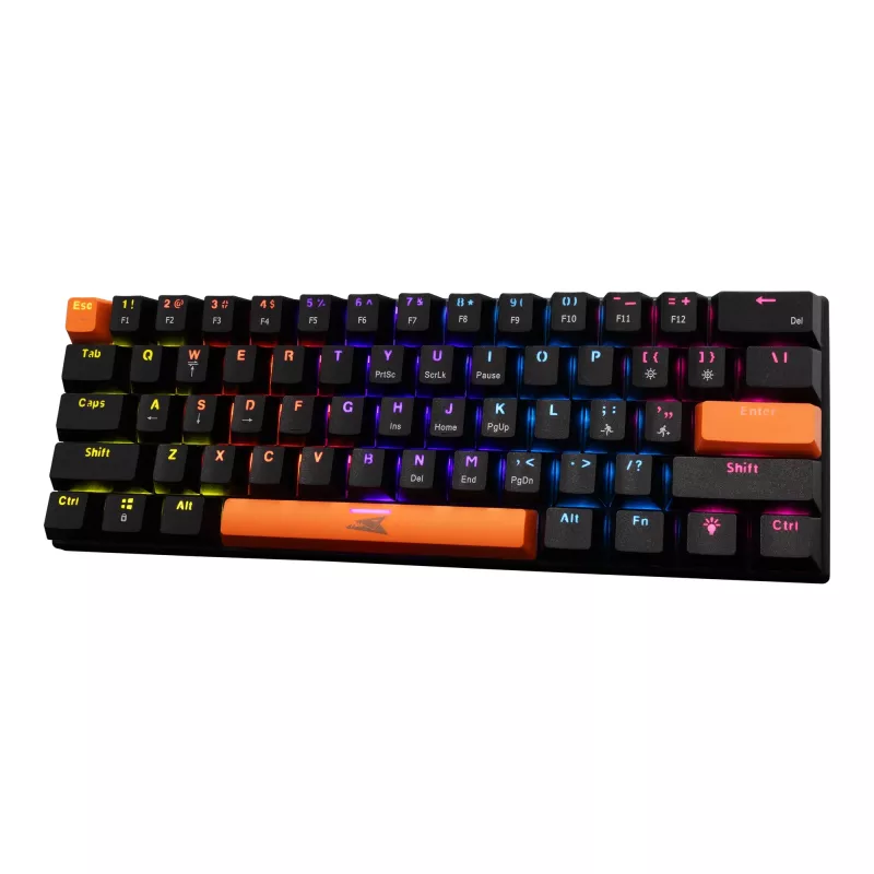 Mehāniskā tastatūra Baracuda Dolphin Melns US izkārtojums ar zilajiem slēdžiem