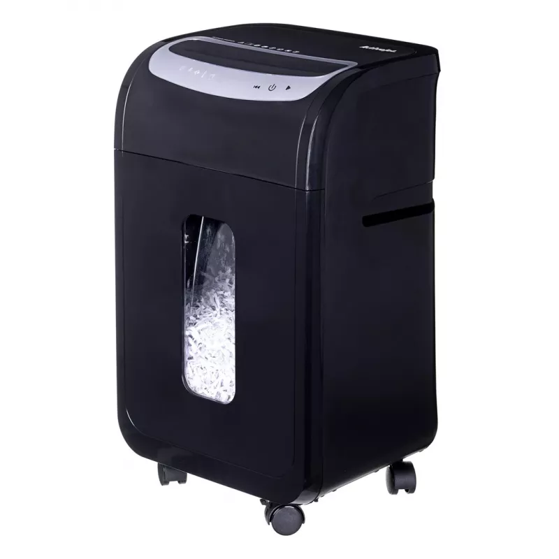 Dokumentu smalcinātājs ActiveJet ASH-2502C — šķērsgriezuma P-4, 25 lapas, 4x40 mm, 28 L tvertne, 22,8 cm padeve, 30 min darba cikls