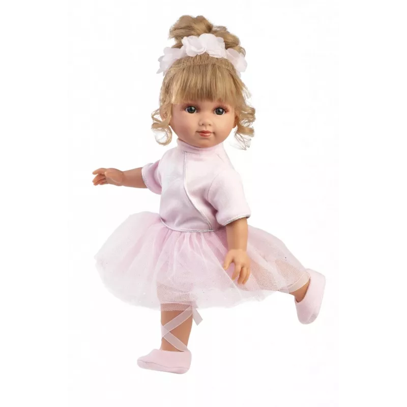 Baby lelle Llorens Elena Ballerina augstums 35 mm audums un vinils bēša rozā balta ieteicams 3+