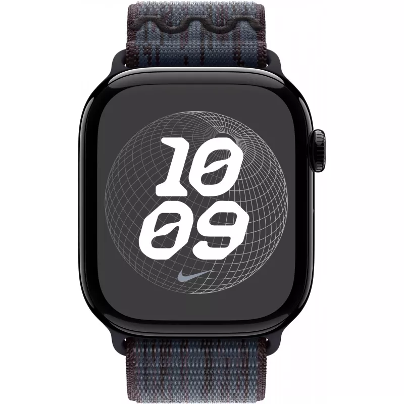 Siksna Apple 46mm melna/zila Nike Sport Loop viedpulkstenim