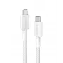 Anker Innovations 322 USB-C uz USB-C kabelis, neilons, 0,9 m, 60 W, balts - kabelis - digitālie/dati (A81F5G21)
