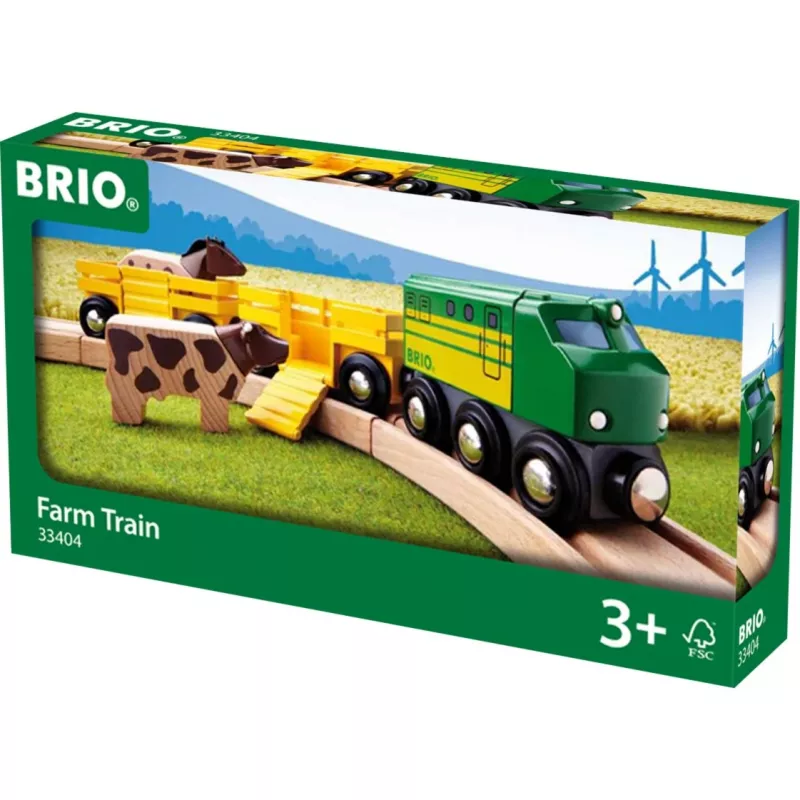 Vilciens Ravensburger BRIO Farm Train 33404 — Lauku tematika, daudzkrāsains, vecumam no 0,3 līdz 99 gadiem