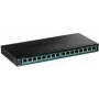 TRENDnet TPE TG161H - slēdzis - 16 x 10/100/1000 (PoE+) - plauktā montējams - PoE+ (120 W)