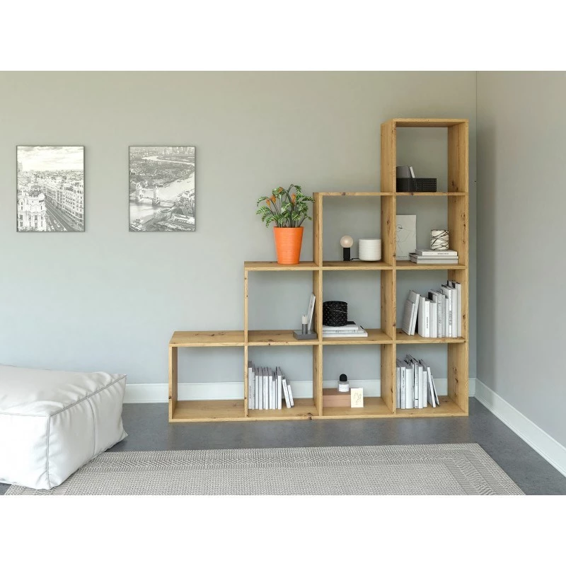 Topeshop STEP ARTISAN 4X4 viesistabas grāmatu skapis
