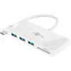 Goobay USB-C daudzportu adapteris ar 3 USB-A pieslēgvietām un karšu lasītāju (40759)