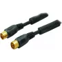Koaksiālais antenas kabelis ShiverPeaks 80207-128-GS, 100% ekranēts, zeltīti savienotāji