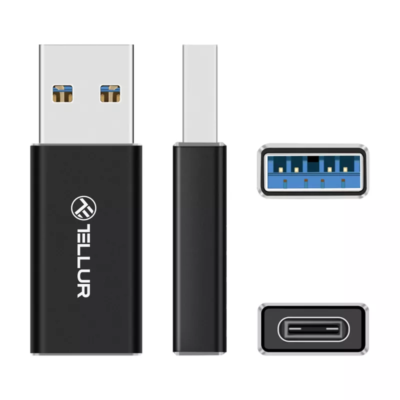 Tellur USB-A uz USB-C adapteris (tēviņš / mātīte)