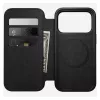 Mobilā tālruņa ādas vāciņš Nomad Modern Leather Folio Cover iPhone 17 Pro, 16 cm (6,3 collas), melns, 4 karšu kabatiņas