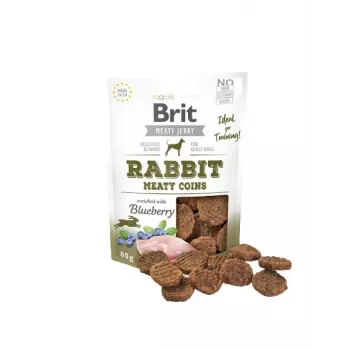 BRIT Meat Jerky Coins Rabbit suņu gardums 80 g