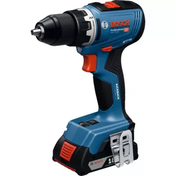 Bezvada urbjskrūvgriezis Bosch GSR 18V-65 ar 2x 4,0 Ah baterijām