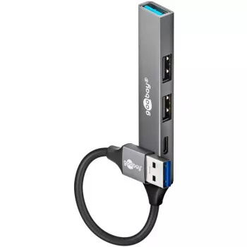 Goobay Slim 4-Port USB-Hub, USB-A uz USB-C™/USB-A, USB 3.2 (74458)