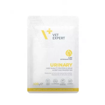 Mitrā veterinārā diēta kaķiem VETEXPERT Urinary, mājputnu gaļas, paciņa 100 g, pieaugušiem kaķiem, bez cukura un konservantiem