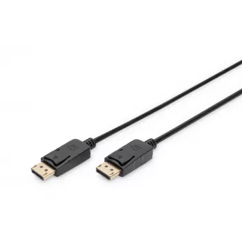 Savienojuma kabelis DisplayPort ar fiksatoriem 1080p 60Hz FHD Tips DP / DP M / M melns 1m