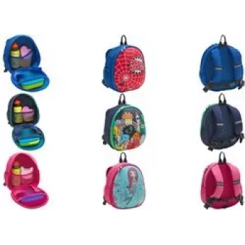 Mugursoma WEDO Kinder-Rucksack 243 3302 — skolas soma, sarkana, tīkliņa kabatas iekšpusē un ārpusē