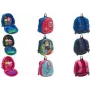 Mugursoma WEDO Kinder-Rucksack 243 3302 — skolas soma, sarkana, tīkliņa kabatas iekšpusē un ārpusē