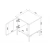Naktsgaldiņš Cama Meble MERCI 44x40x52,5 cm, melns un ozolkoka, MDF/skaidu plātne, iepakojumā 2 gab.