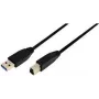 Logilink - USB kabelis - 9 kontaktu USB Type A (M) - 9 kontaktu USB Type B (M) - 1 m (USB 3.0) (CU0023)