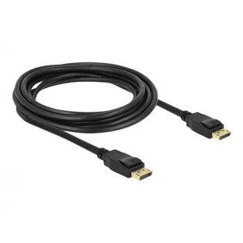 Delock - DisplayPort kabelis - DisplayPort (vīr.) uz DisplayPort (vīr.) - 3 m - aizbīdnis - melns