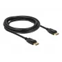 Delock - DisplayPort kabelis - DisplayPort (vīr.) uz DisplayPort (vīr.) - 3 m - aizbīdnis - melns