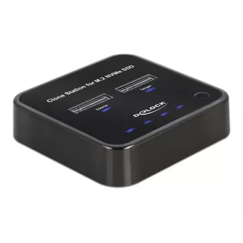 DeLOCK M.2 dokstacija 2 x M.2 NVMe PCIe SSD ar klonēšanas funkciju