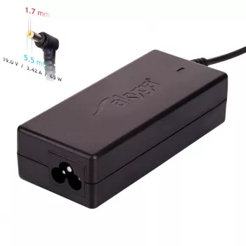 Barošanas adapteris Akyga AK-ND-06 65 W iekštelpu klēpjdatora barošanas bloks, 100–250 V, melns, ABS korpusā