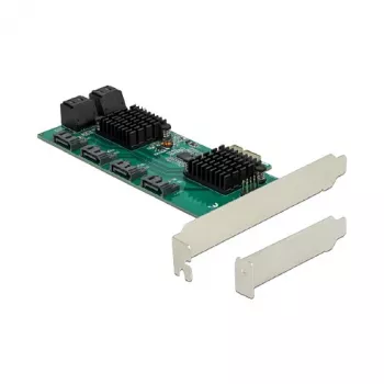 DeLOCK 8 portu SATA PCI Express x1 karte, zema profila formas faktors