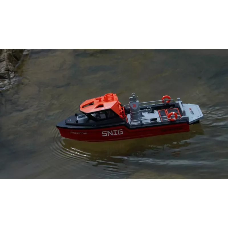 Amewi Rescue Boat 26117 — Brushless Jet Drive, 320 mm, Melns/Red