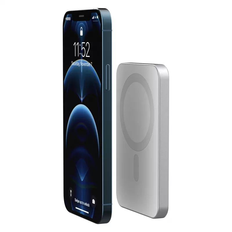 RealPower Powerbank PB-5000 MAG Sudraba 5.000mAh