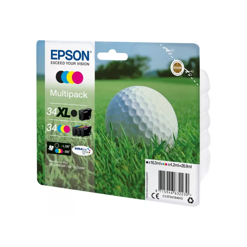 Epson Golf ball T3479 tintes kasetne 1 gab. Oriģināls melns, ciāns, fuksīns, dzeltens