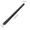 Qoltec Alumīnija PDU RACK | 16A | 16 x Schuko | Vertikāls | 1.8m