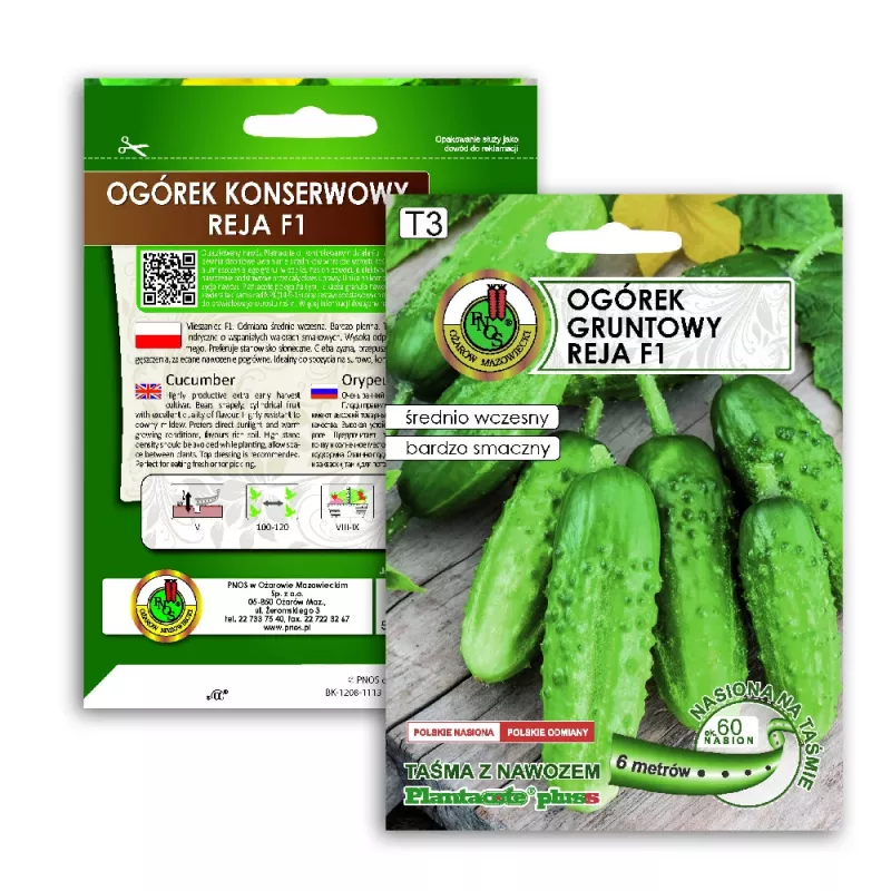 Sēklu lente Apte Cucumber Reja F1 gurķis 6 m ar lēnas iedarbības mēslojumu Platnacote, vidēji agra šķirne