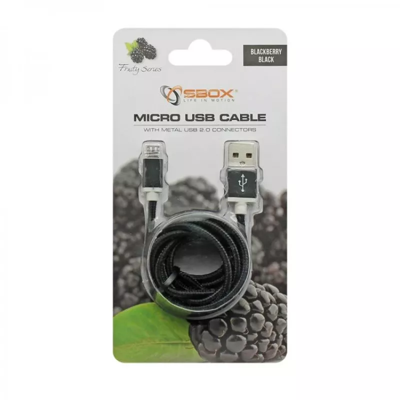 Sbox USB->Micro USB M/M 1.5m USB-10315B melns