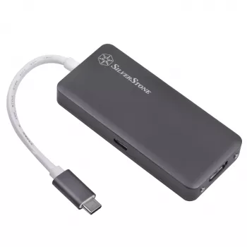 SilverStone SST-EP14C - USB 3.1 Type-C Gen1 uz HDMI, 3x USB 3.1 Gen 1 Type-A, 1x USB 3.1 Gen 1 Type-C (PD 2.0 uzlāde) (SST-EP14C)