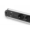 Digitus 6 virzienu biroja strāvas sadalītājs ar 3 USB pieslēgvietām 1,5 m kabeli