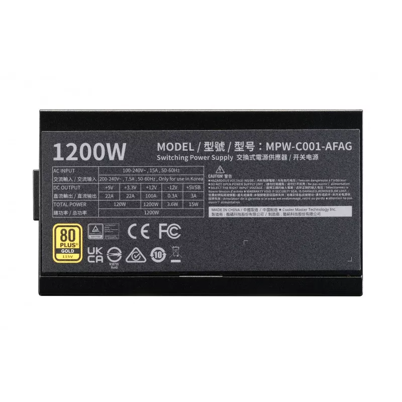 Barošanas bloks ELITE Gold 1200 FM A/EU vads