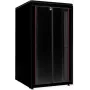 Brīvi stāvošs 19 collu tīkla skapis ROLINE Pro 26U 800x800 mm, stikla durvis, melns, 600 kg, IP20