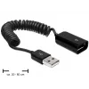 USB kabelis DeLOCK 83163 0,6 m USB 2.0 A uz A, melns