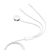 Magnētiskais lādētājs Joyroom S-IW008 Lightning USB-C 5V 1,2m balts kabelis