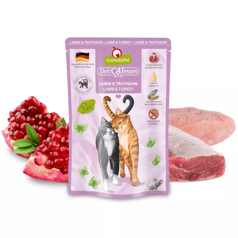 GRANATAPET DeliCATessen Jēra un tītara - mitrā kaķu barība - 85g