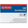 Index Card Herlitz 1150507 baltas 100 gab.