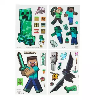 Logu piekaramās uzlīmes Paladone Minecraft PP13105MCF – atkārtoti lietojamas dekoratīvas uzlīmes logiem un gludām virsmām