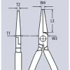 KNIPEX garās adatdeguna knaibles ar šķērsprofiliem
