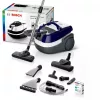 Mitrā un sausā putekļsūcējs Bosch BWD 41740 AquaWash&Clean — 1700 W, 5 L tvertne, EPA filtrs, teleskopiskā caurule, 9 m rādiuss, violets